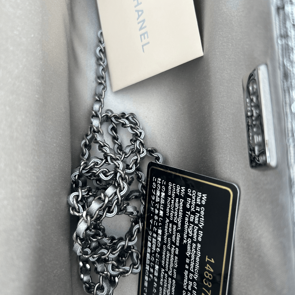 Chanel Silver Python Clutch on Chain Bag - Morely TrendsChanel Type here:)