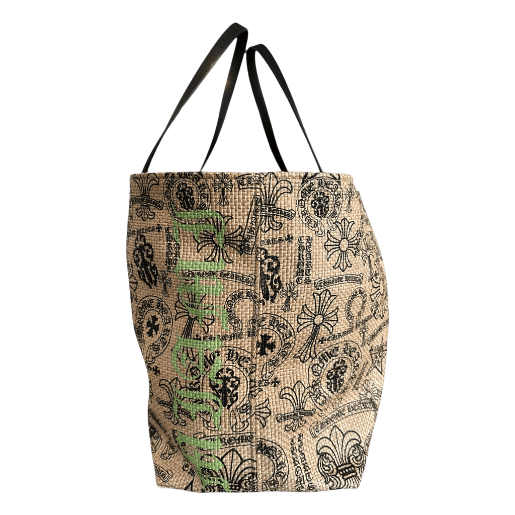 Chrome Hearts Beige & Black Miami Exclusive Stencil Beach Tote Bag - Morely TrendsChrome Hearts Type here:)
