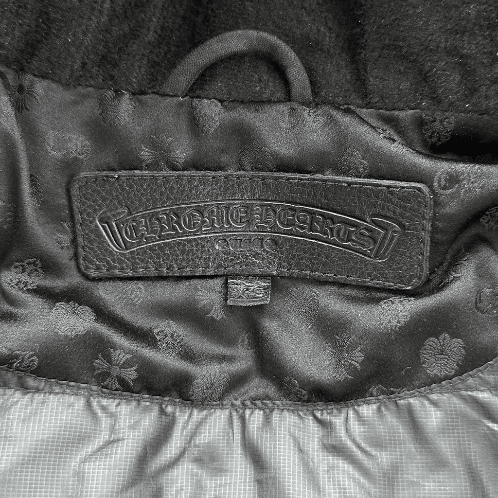 Chrome Hearts Black Leather Fleur Parka Jacket - Morely TrendsChrome Hearts Type here:)