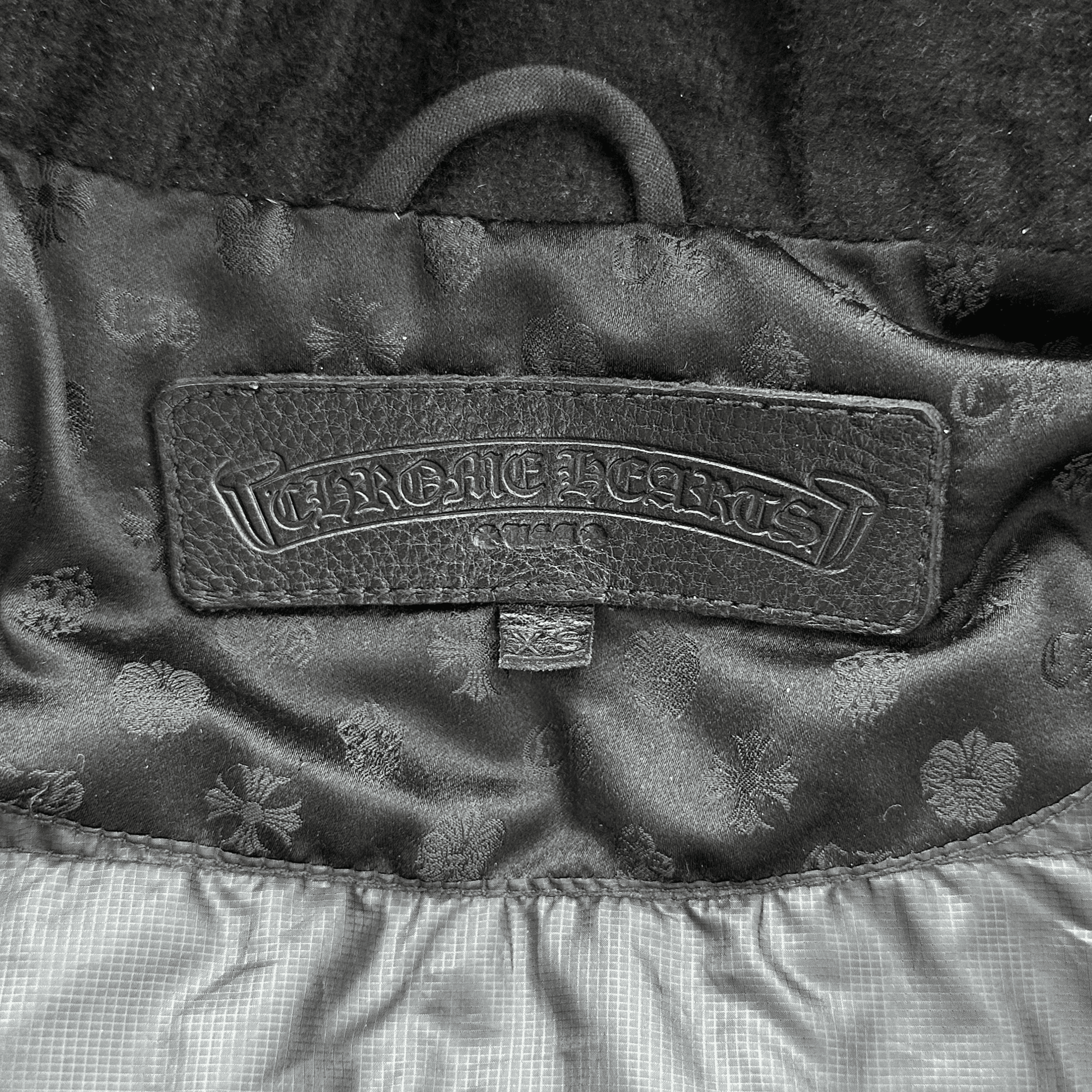 Chrome Hearts Black Leather Fleur Parka Jacket - Morely TrendsChrome Hearts Type here:)