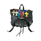 Chrome Hearts Black Multicolor Cross Patch Leather Gunslinger Backpack - Morely TrendsChrome Hearts Type here:)