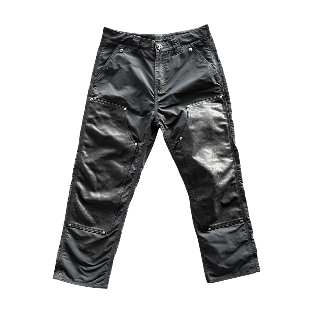 Chrome Hearts Black Nylon & Leather Carpenter Pants - Morely TrendsChrome Hearts Type here:)