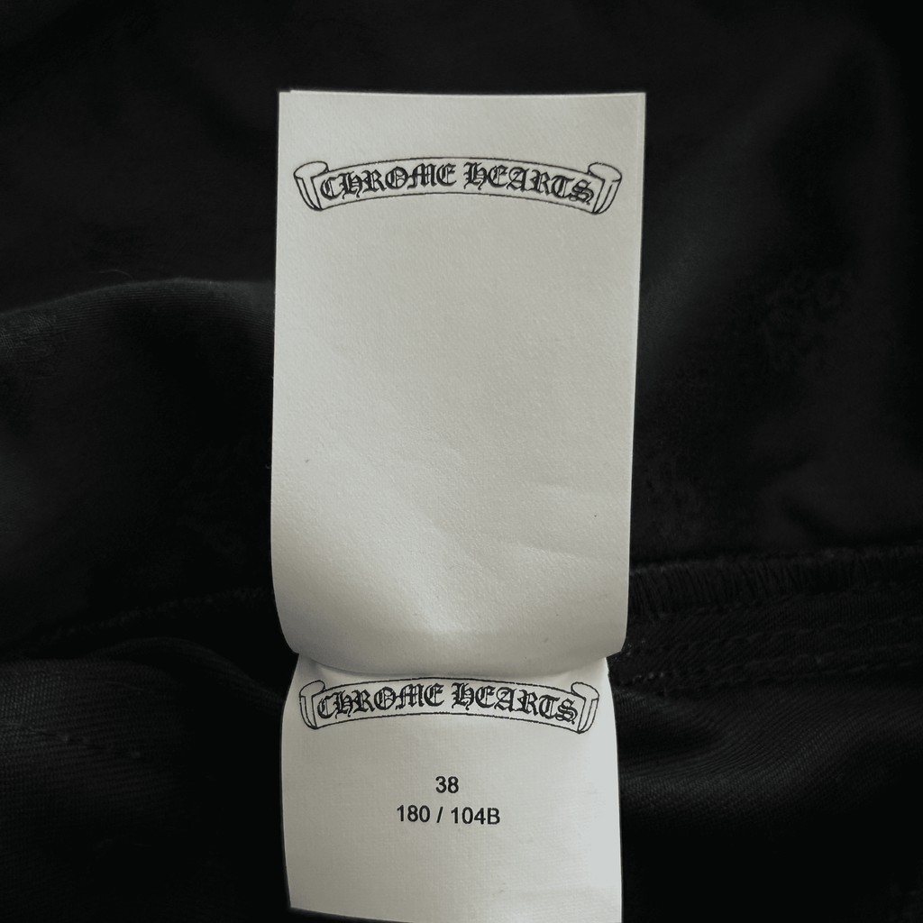 Chrome Hearts Black & White Cross Patch Carpenter Pants - Morely TrendsChrome Hearts Type here:)