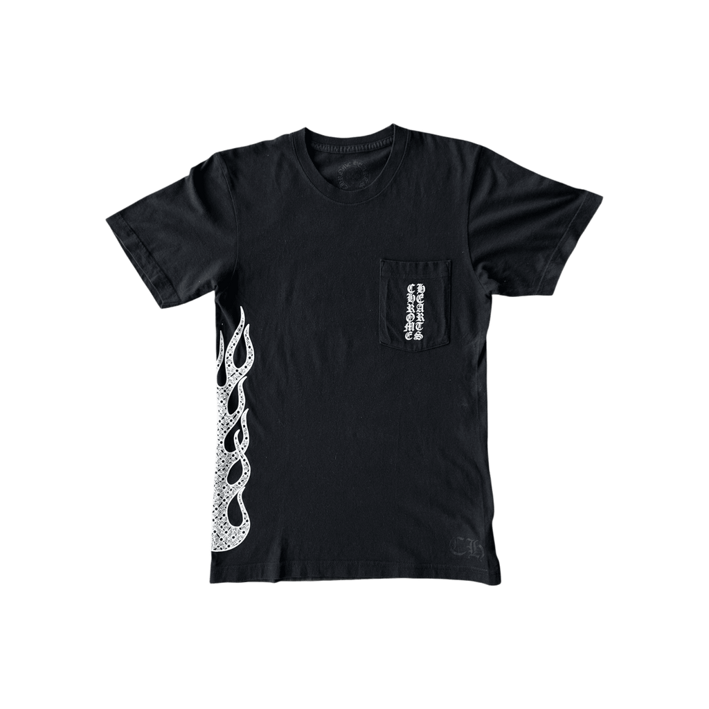 Chrome Hearts Black & White Flame Logo T-Shirt - Morely TrendsChrome Hearts Type here:)