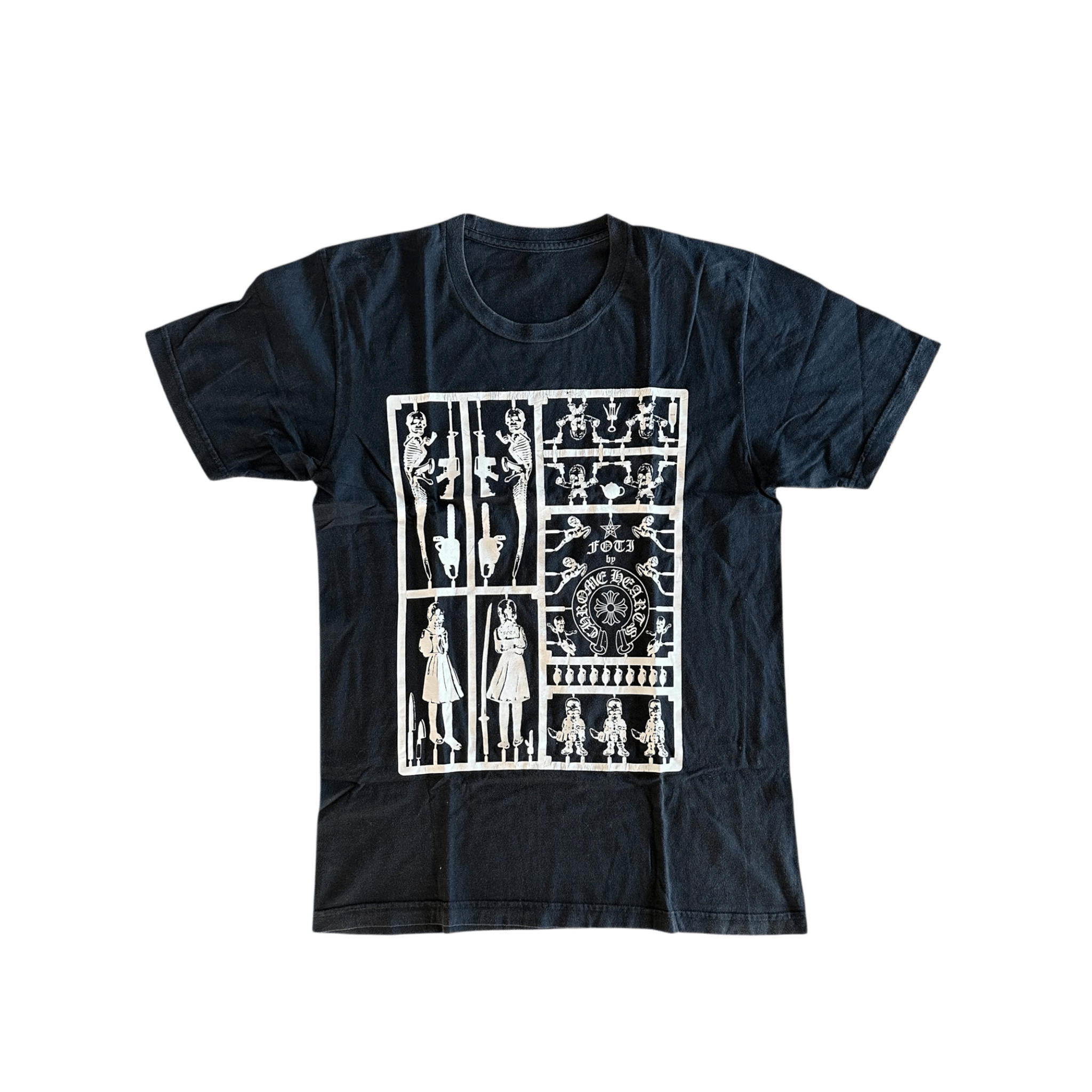 Chrome Hearts Black & White Foti Skulls Graphic T-Shirt - Morely TrendsChrome Hearts Type here:)
