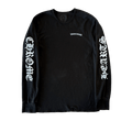 Chrome Hearts Black & White Script Logo Thermal Longsleeve T-Shirt - Morely TrendsChrome Hearts Type here:)