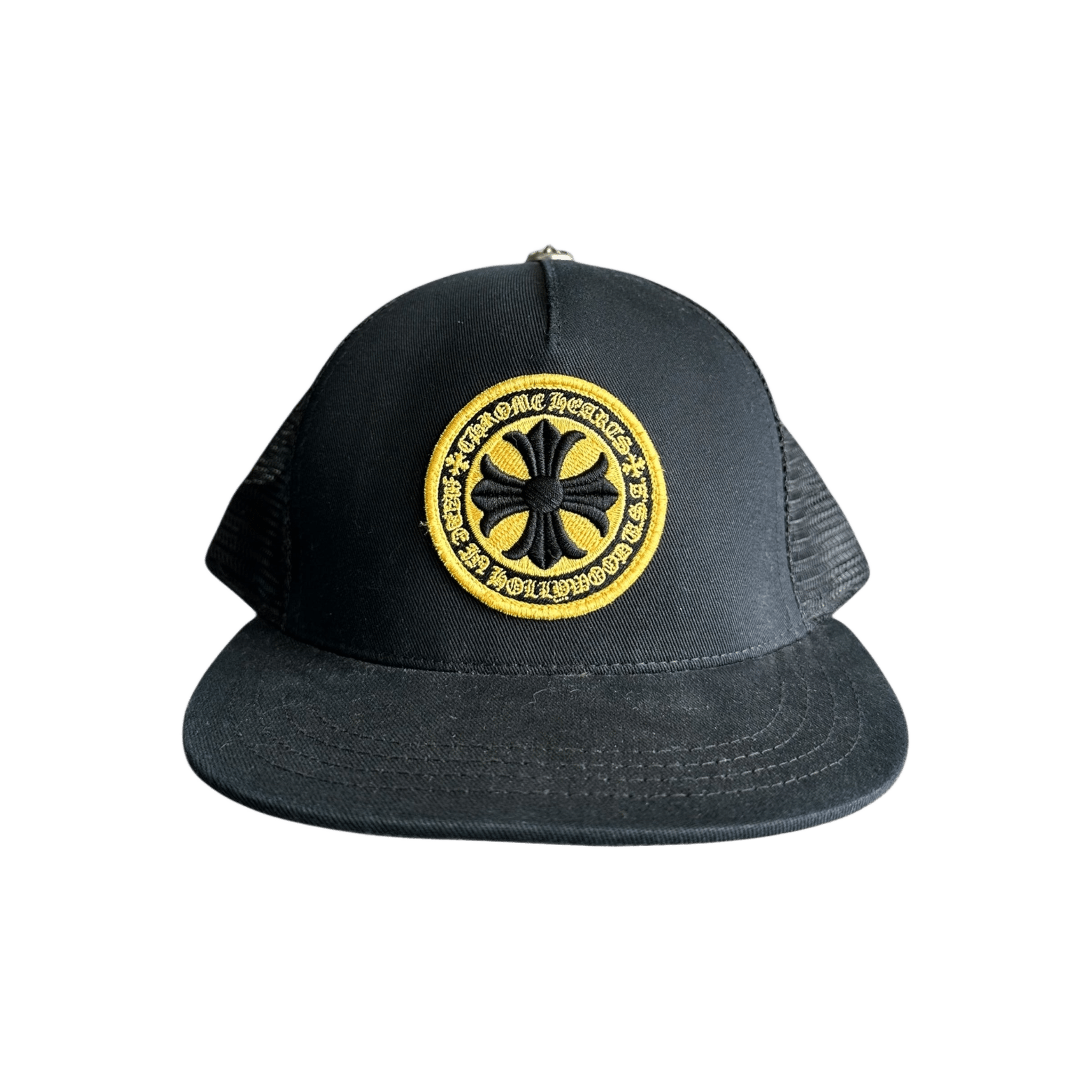 Chrome Hearts Black & Yellow Cross Logo Hat - Morely TrendsChrome Hearts Type here:)
