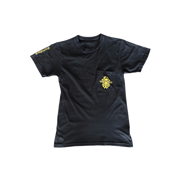 Chrome Hearts — Chrome Hearts Black & Yellow Dagger Logo T-Shirt