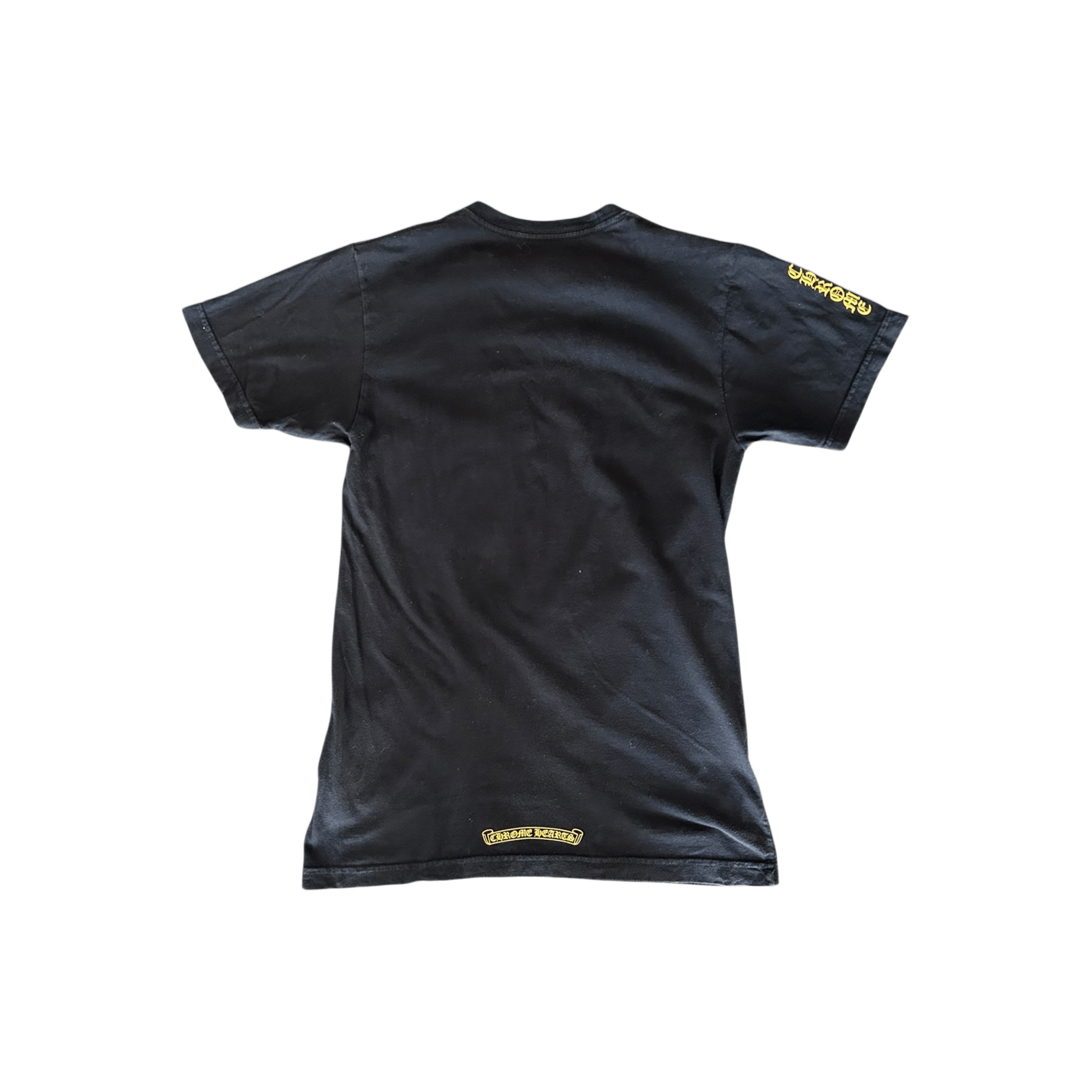 Chrome Hearts Black & Yellow Dagger Logo T-Shirt - Morely TrendsChrome Hearts Type here:)