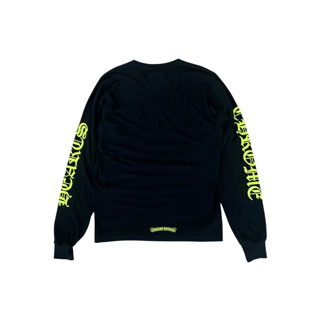 Chrome Hearts Black & Yellow Neck Logo Longsleeve T-Shirt - Morely TrendsChrome Hearts Type here:)