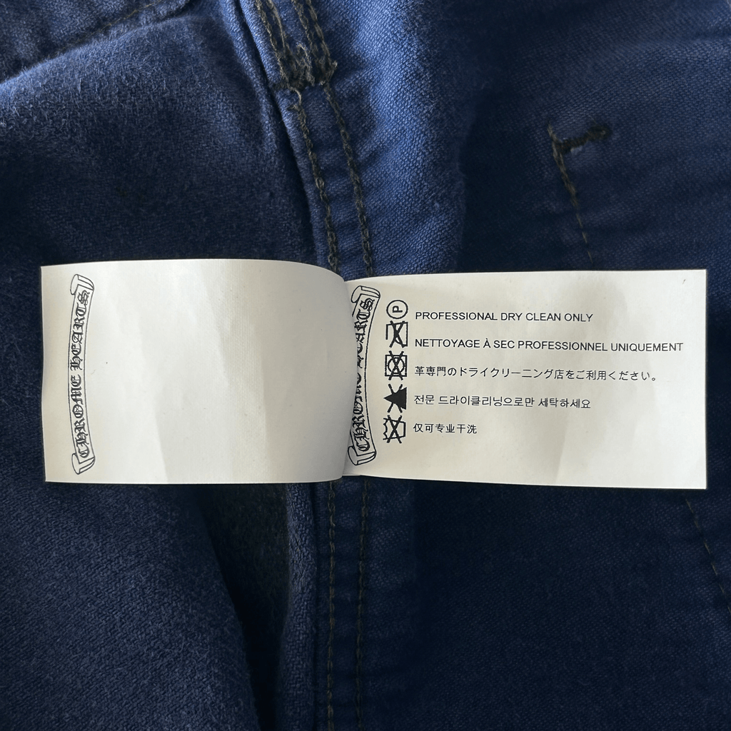 Chrome Hearts Blue Cross Patch Vintage French Work Pants - Morely TrendsChrome Hearts Type here:)