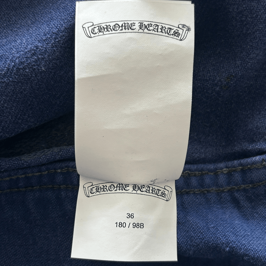 Chrome Hearts Blue Cross Patch Vintage French Work Pants - Morely TrendsChrome Hearts Type here:)