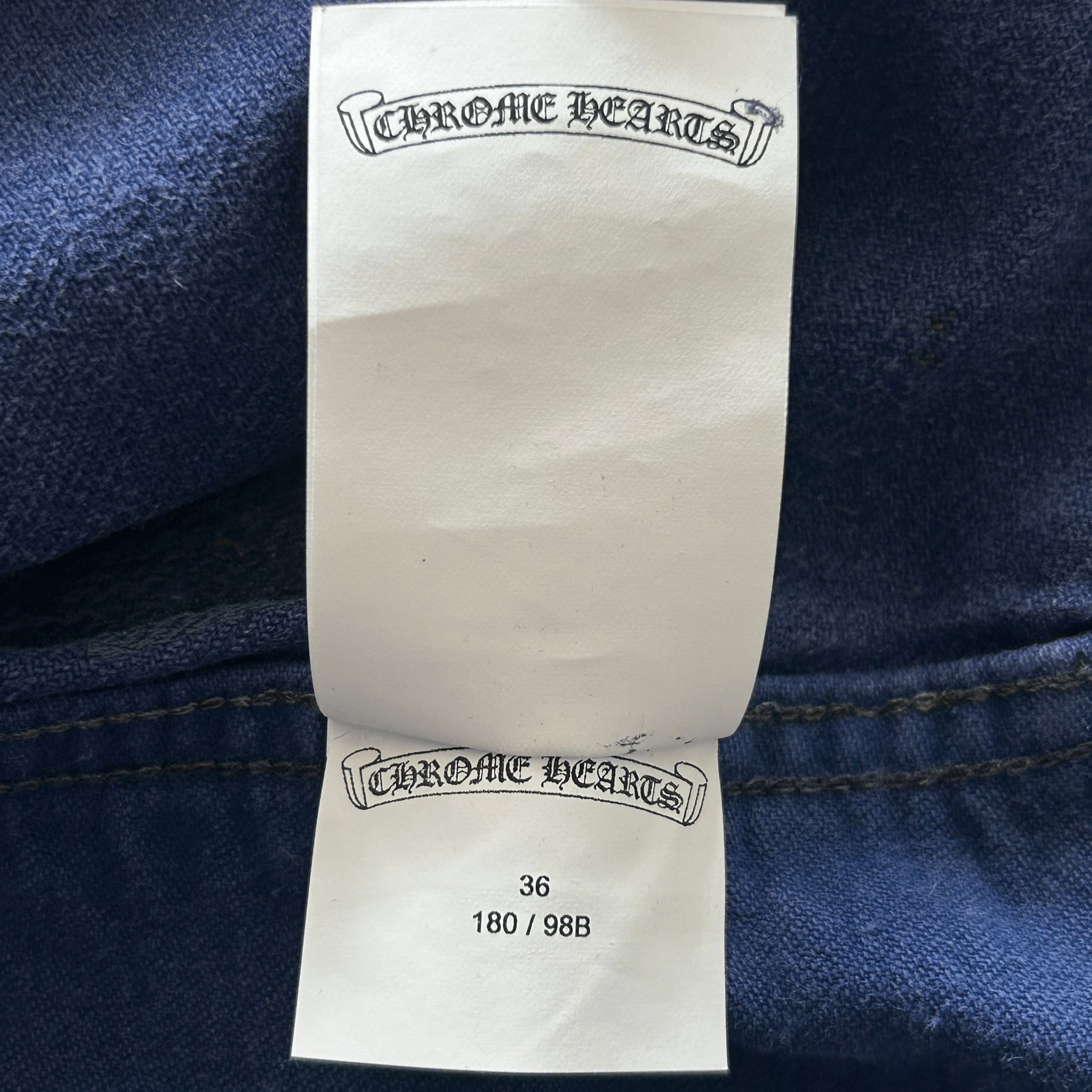 Chrome Hearts Blue Cross Patch Vintage French Work Pants - Morely TrendsChrome Hearts Type here:)