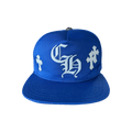 Chrome Hearts Blue & White Cross Patch Hat - Morely TrendsChrome Hearts Type here:)