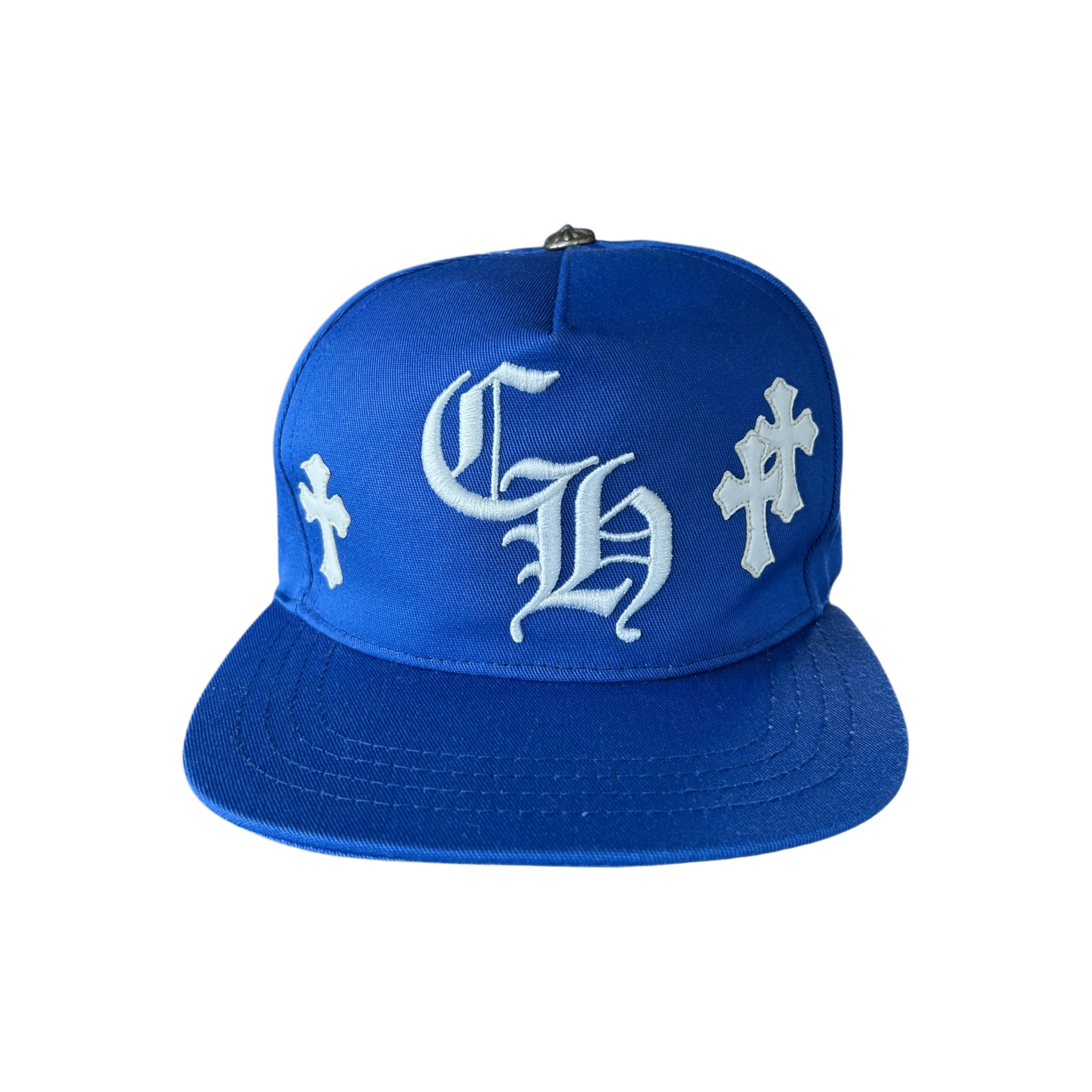Chrome Hearts Blue & White Cross Patch Hat - Morely TrendsChrome Hearts Type here:)
