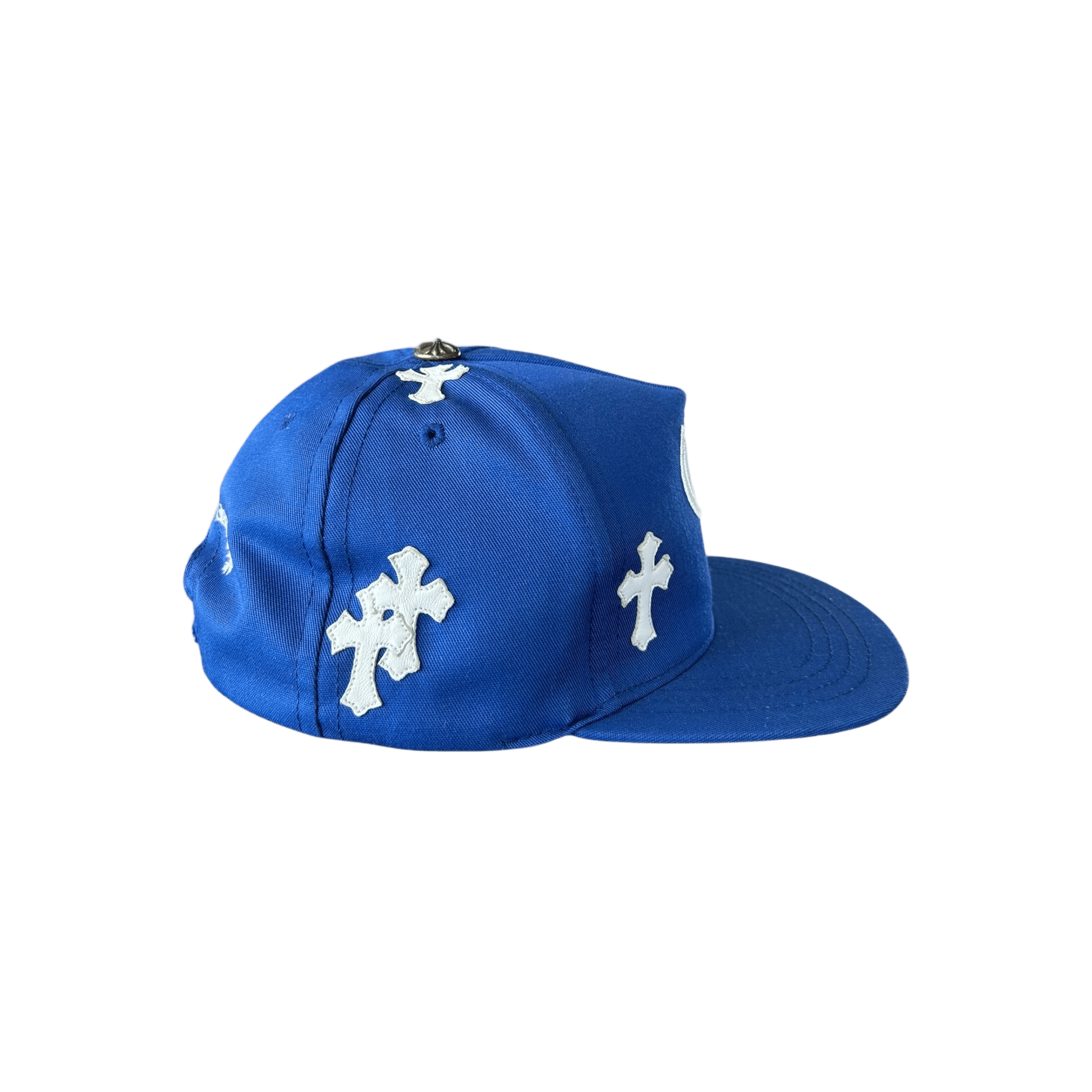 Chrome Hearts Blue & White Cross Patch Hat - Morely TrendsChrome Hearts Type here:)