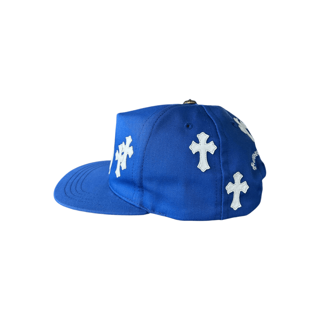 Chrome Hearts Blue & White Cross Patch Hat - Morely TrendsChrome Hearts Type here:)