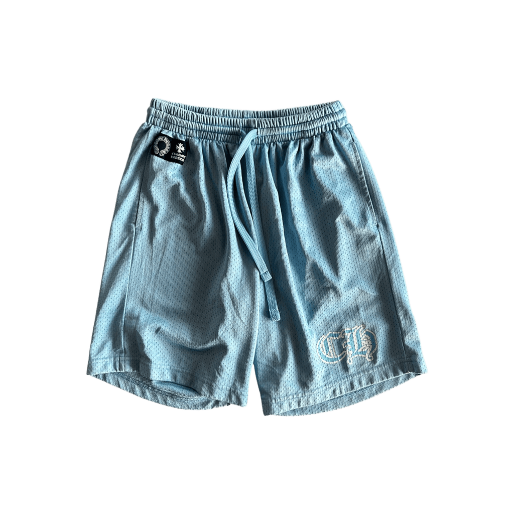 Chrome Hearts Blue & White Logo Mesh Shorts - Morely TrendsChrome Hearts Type here:)