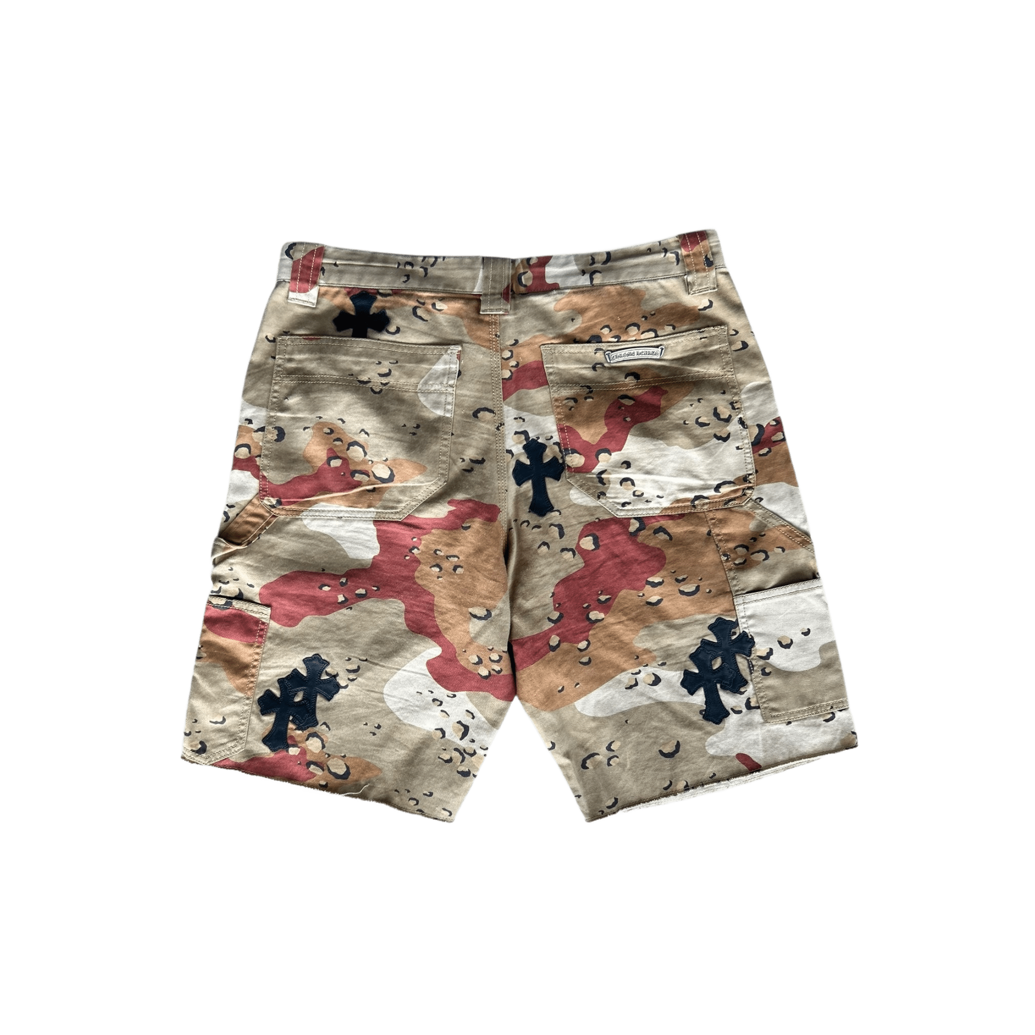 Chrome Hearts Camouflage Sex Records Cross Patch Carpenter Shorts - Morely TrendsChrome Hearts Type here:)