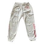 Chrome Hearts Drake Cream & Pink Certified Chrome Cross Logo Sweatpants - Morely TrendsChrome Hearts Type here:)