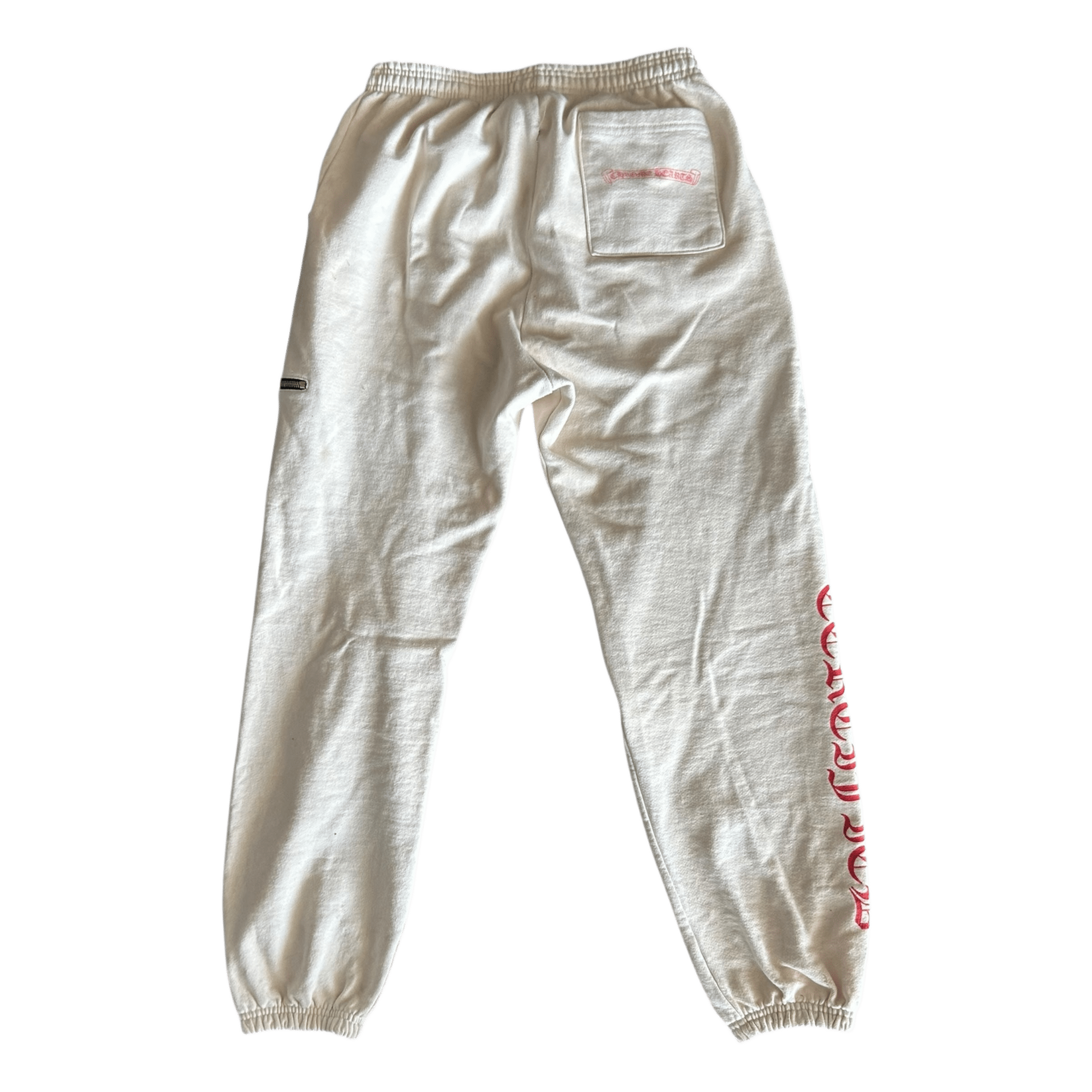 Chrome Hearts Drake Cream & Pink Certified Chrome Cross Logo Sweatpants - Morely TrendsChrome Hearts Type here:)