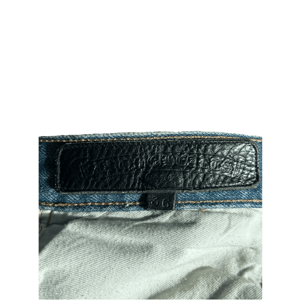 Chrome Hearts Levi's Blue & Yellow Cross Patch Jeans - Morely TrendsChrome Hearts Type here:)