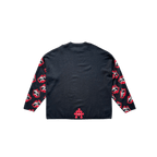 Chrome Hearts Matty Boy Black & Red Chomper Cashmere Sweater - Morely TrendsChrome Hearts Type here:)