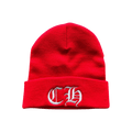 Chrome Hearts Red & White CH Logo Embroidered Beanie - Morely TrendsChrome Hearts Type here:)