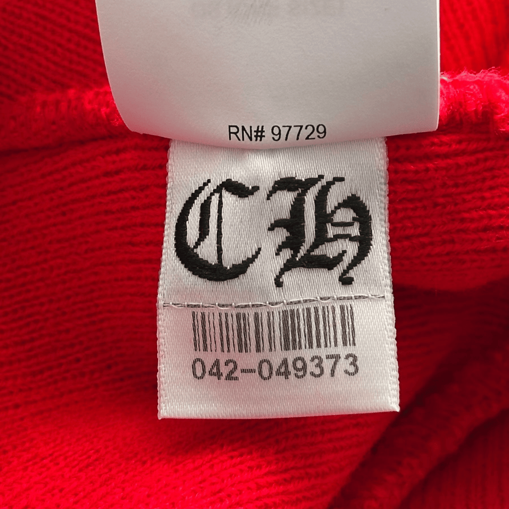 Chrome Hearts Red & White CH Logo Embroidered Beanie - Morely TrendsChrome Hearts Type here:)