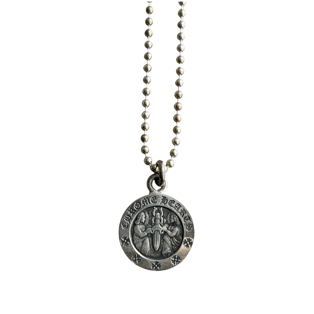Chrome Hearts Silver Angel Medallion Necklace - Morely TrendsChrome Hearts Type here:)