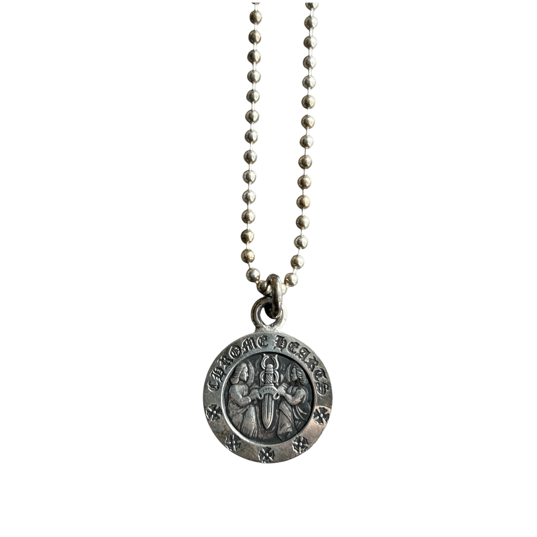 Chrome Hearts Silver Angel Medallion Necklace - Morely TrendsChrome Hearts Type here:)