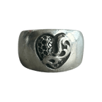 Chrome Hearts Silver & Black Diamond Heart Ring - Morely TrendsChrome Hearts Type here:)