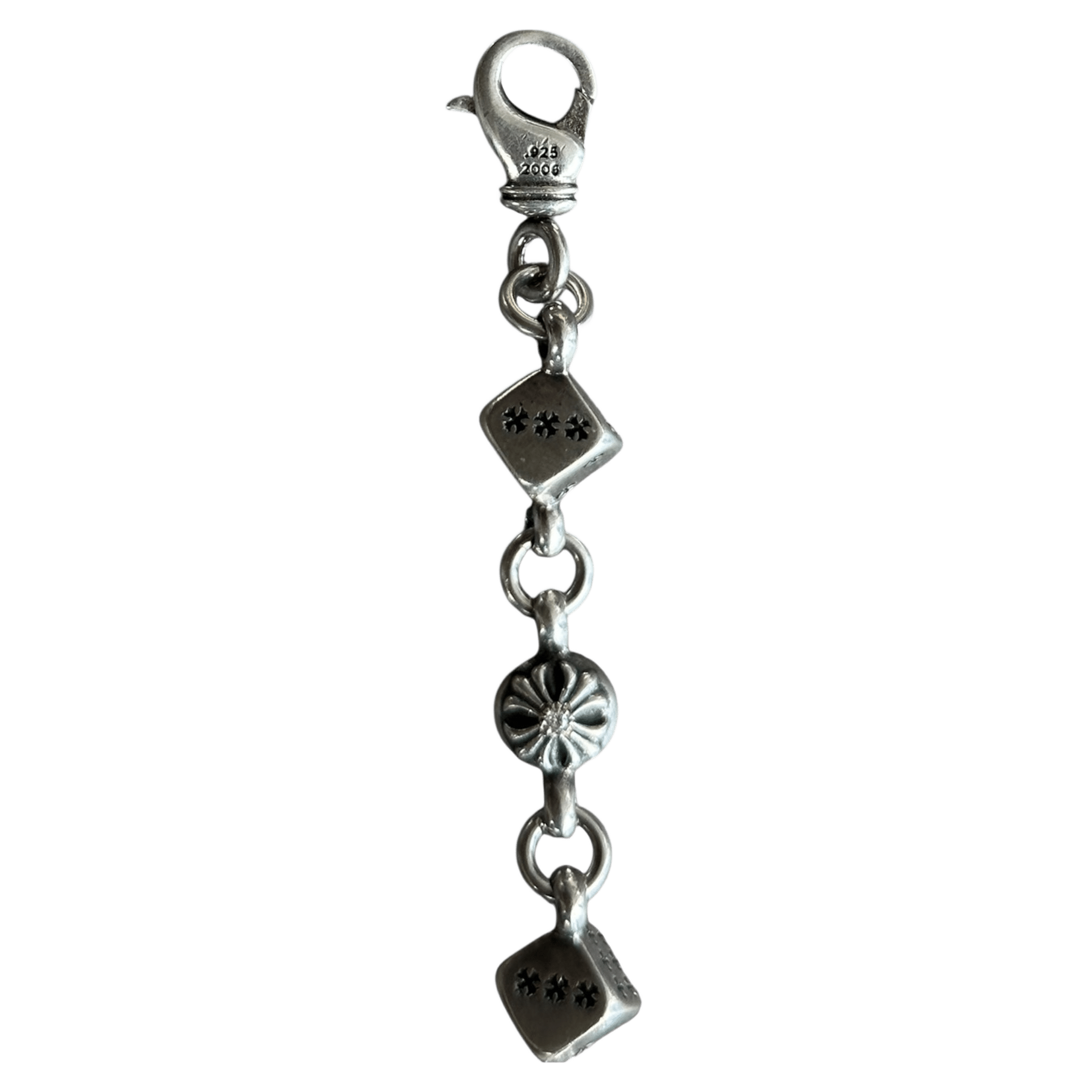 Chrome Hearts Silver & Diamond Dice Bracelet - Morely TrendsChrome Hearts Type here:)