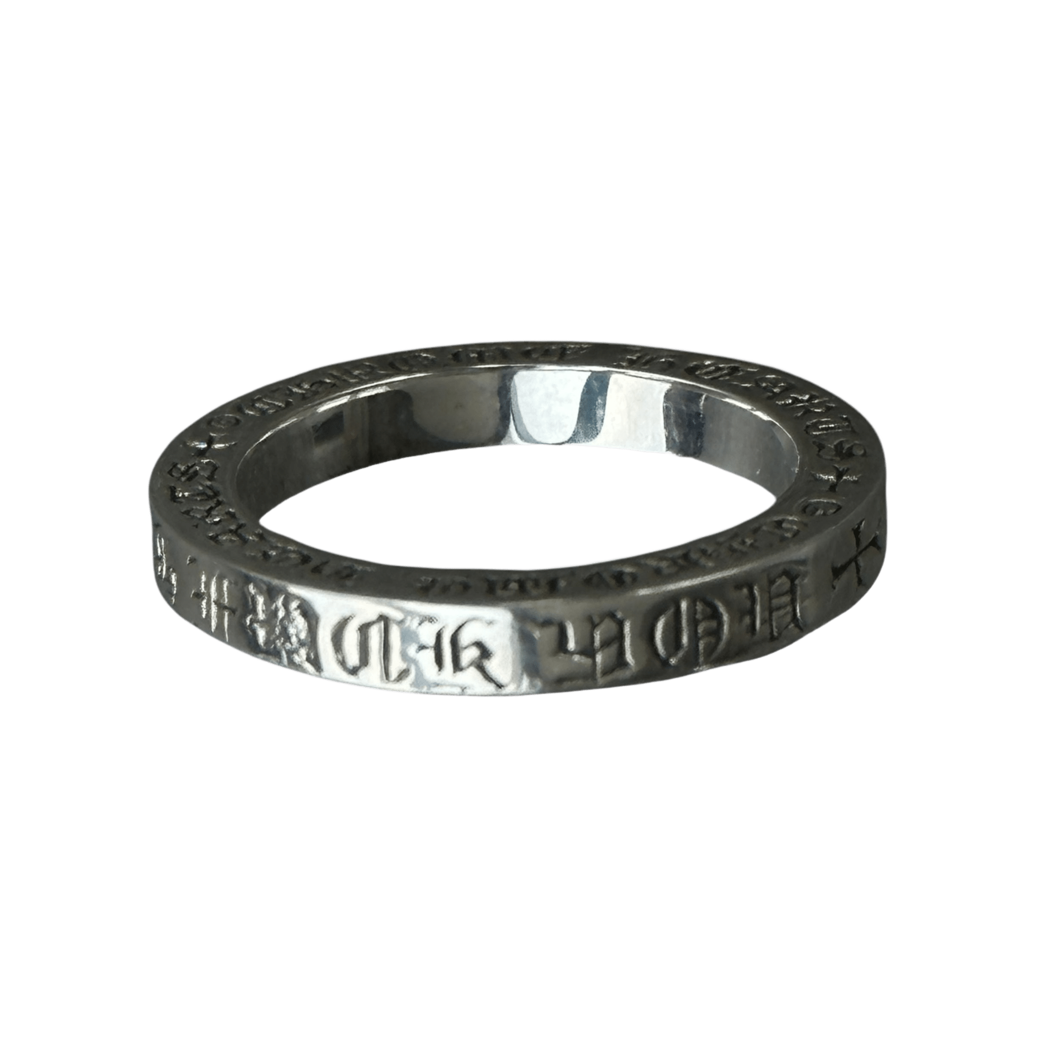 Chrome Hearts Silver & Diamond Thin Spacer Ring - Morely TrendsChrome Hearts Type here:)