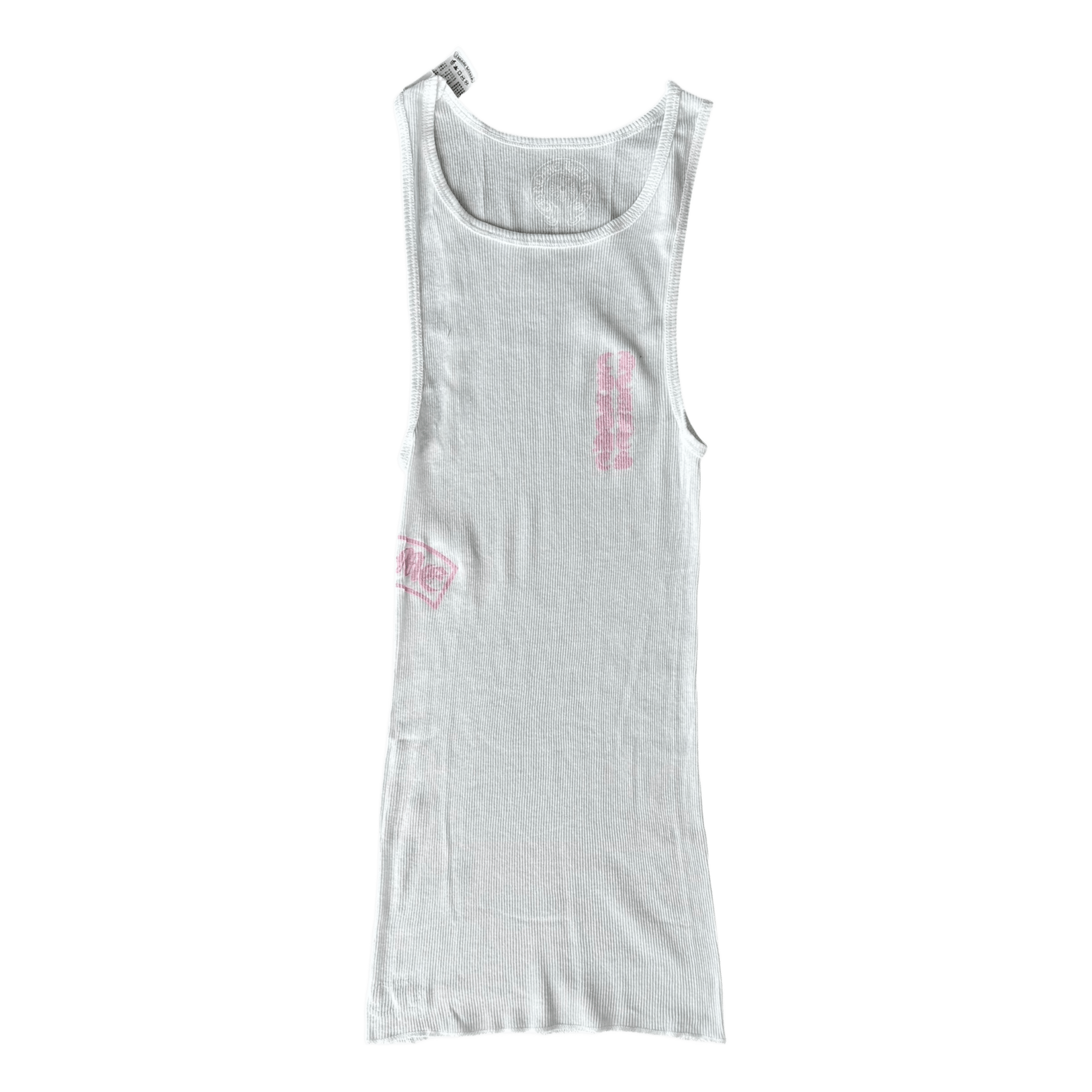 Chrome Hearts White & Pink T - Bar Logo Tank Top - Morely TrendsChrome Hearts Type here:)