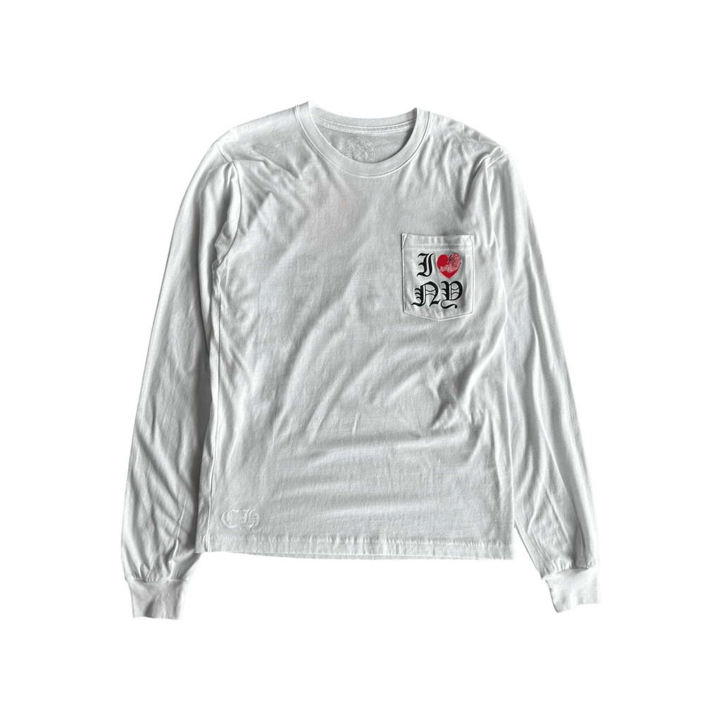 Chrome Hearts White & Red NY Longsleeve T-Shirt - Morely TrendsChrome Hearts Type here:)
