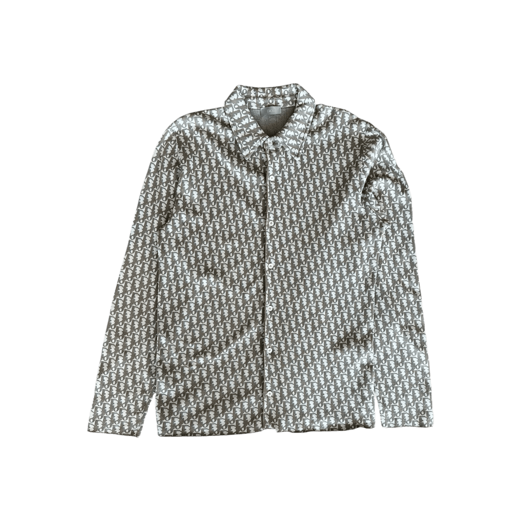 Dior Beige & Brown Oblique Button Up Shirt - Morely TrendsDior Type here:)