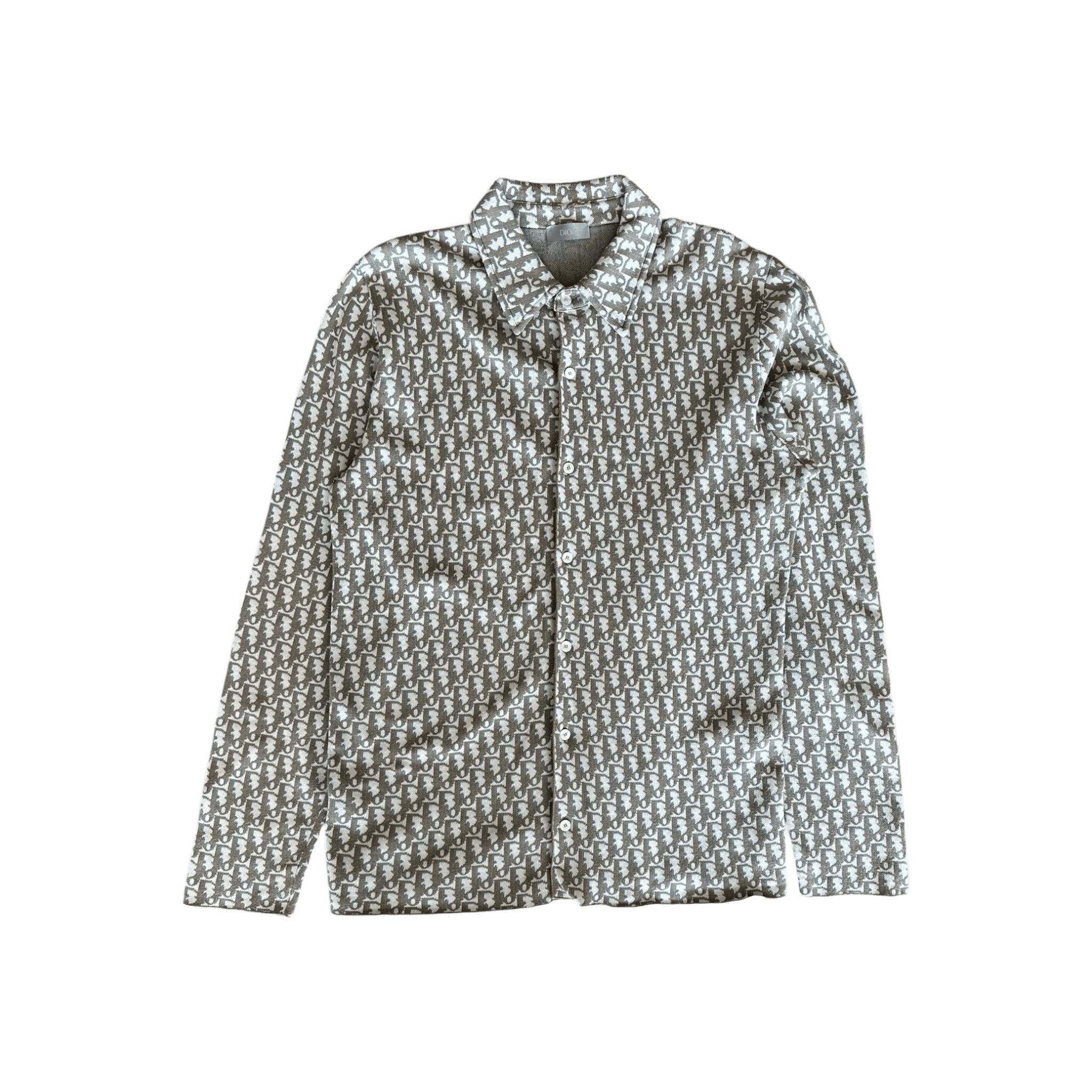 Dior Beige & Brown Oblique Button Up Shirt - Morely TrendsDior Type here:)