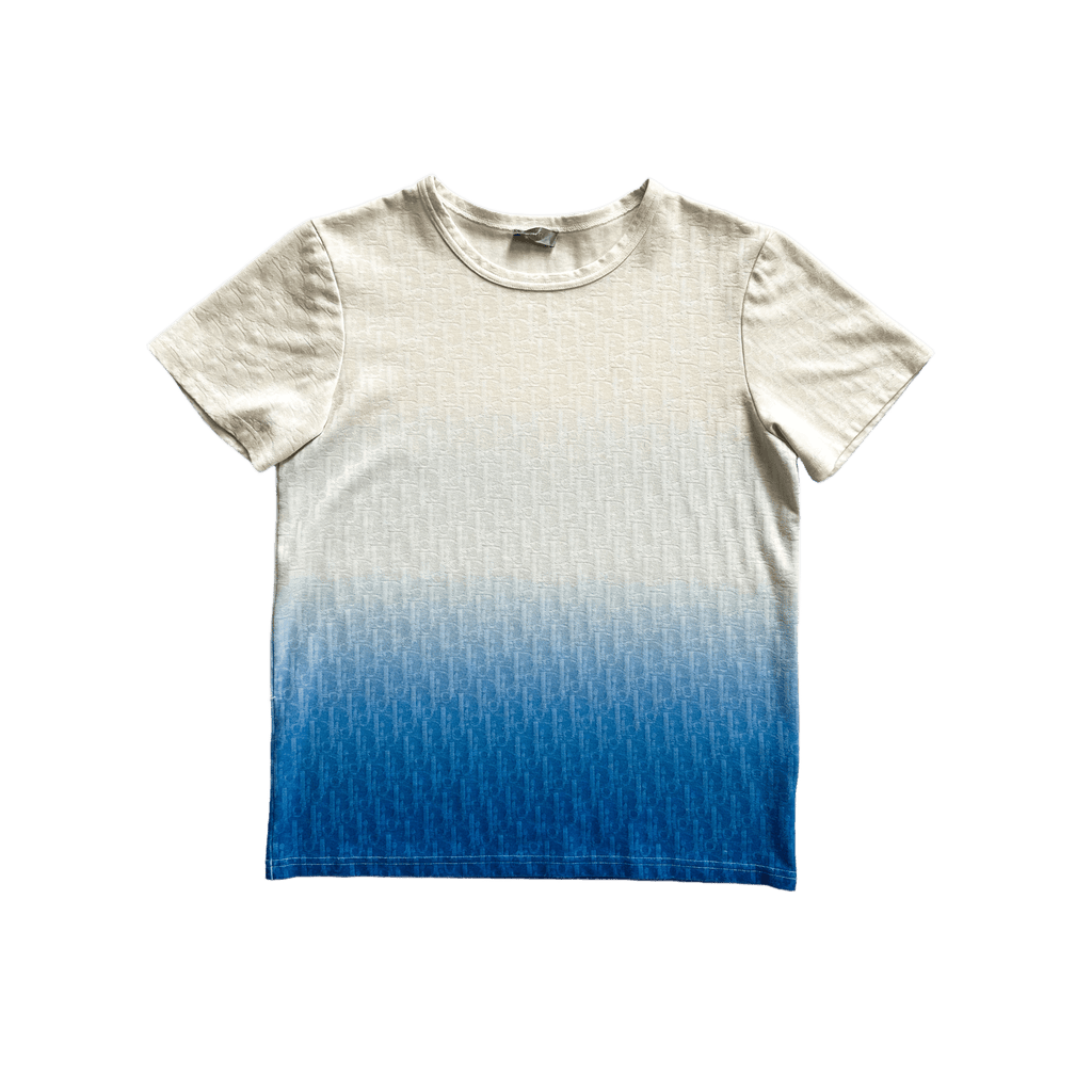 Dior Blue & White Gradient Oblique T-Shirt - Morely TrendsDior Type here:)