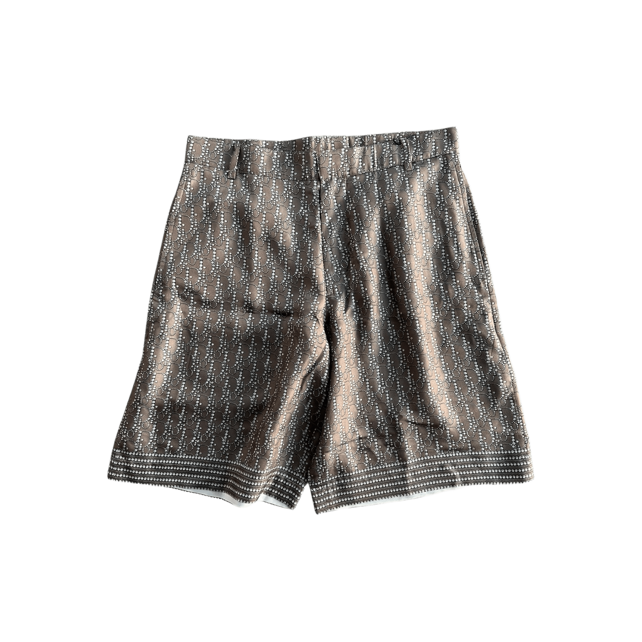 Dior Brown & Pearl Oblique Silk Shorts - Morely TrendsDior Type here:)