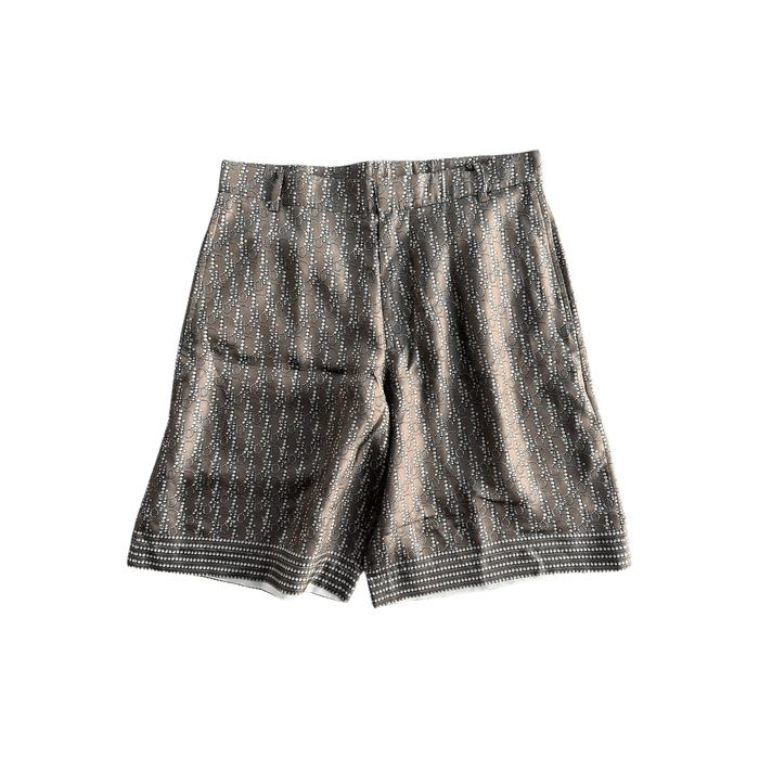 Dior — Dior Brown & Pearl Oblique Silk Shorts