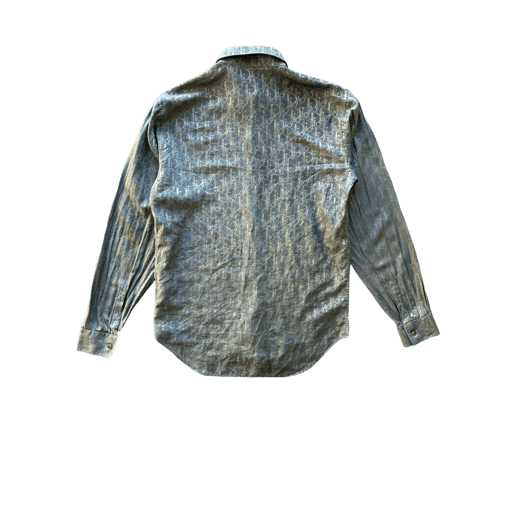 Dior Grey Oblique Silk Blend Button Up Shirt - Morely TrendsDior Type here:)