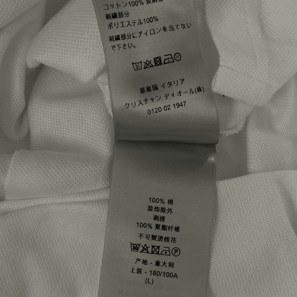 Dior Judy Blame White & Black Pin Embroidered Logo Polo T-Shirt - Morely TrendsDior Type here:)