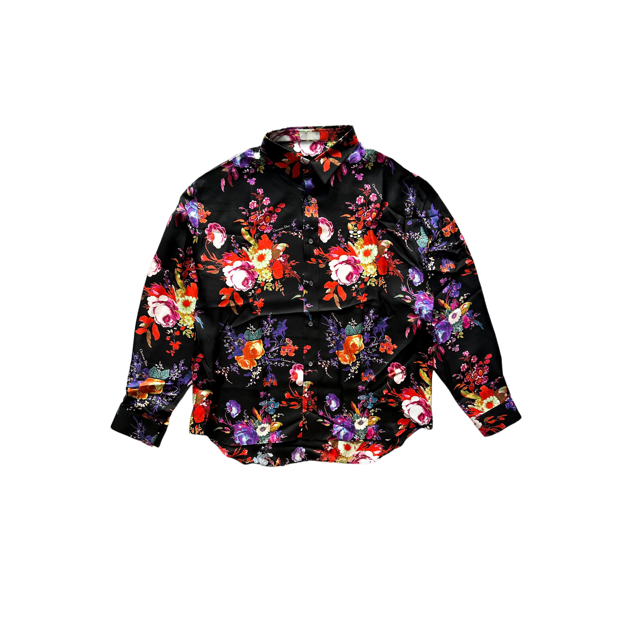 Dior Kaws Floral Print Silk Button Up Shirt - Morely TrendsDior Type here:)