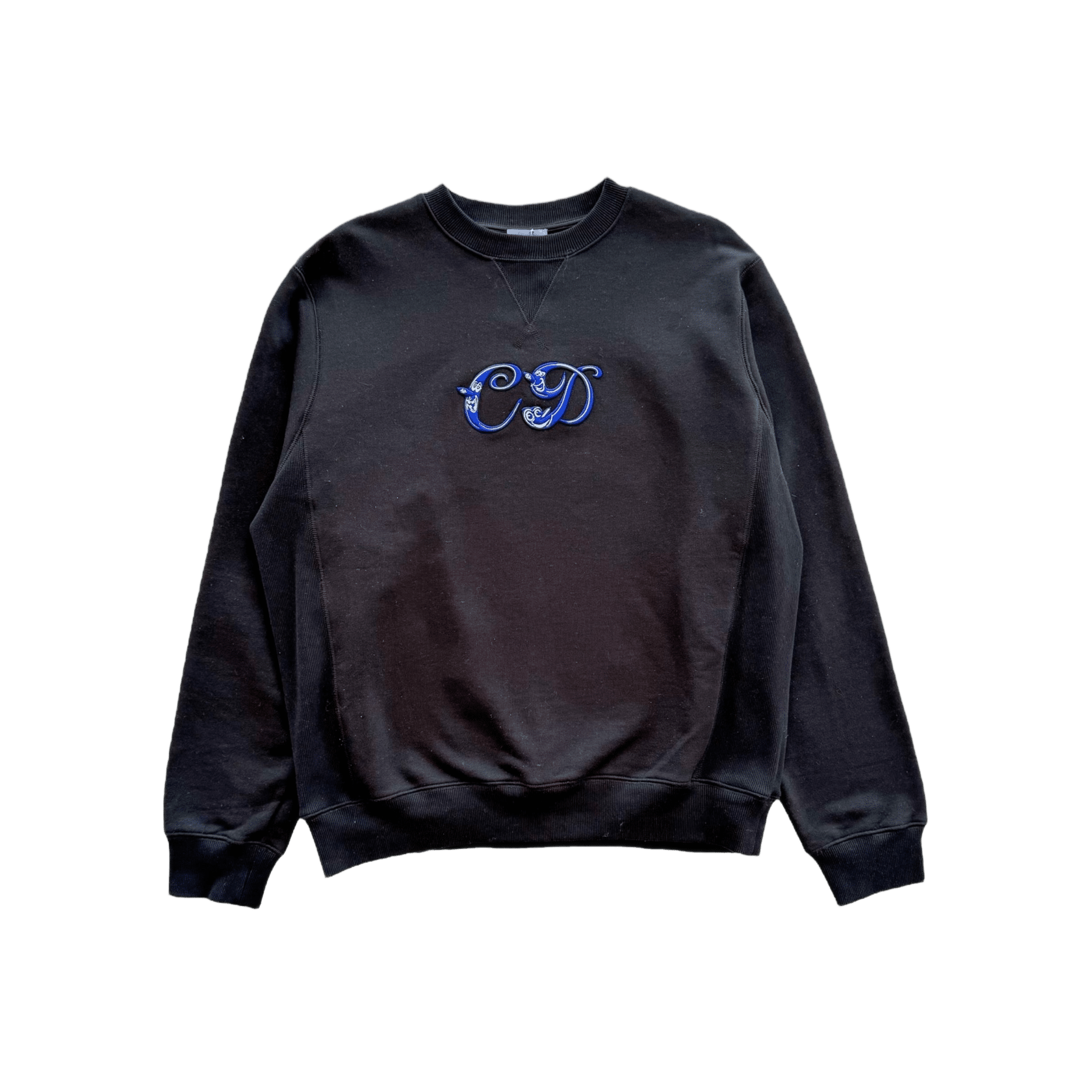 Dior Kenny Scharf Black & Blue Embroidered Logo Sweater - Morely TrendsDior Type here:)