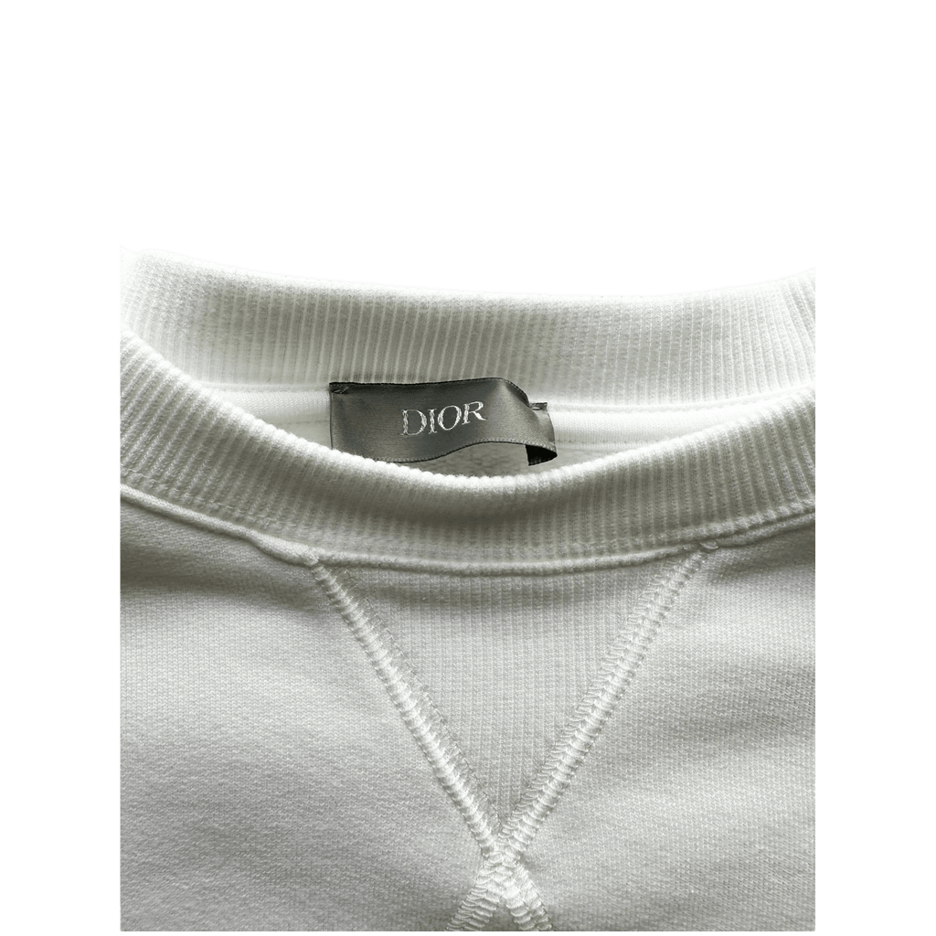 Dior Kenny Scharf White Embroidered Logo Sweater - Morely TrendsDior Type here:)