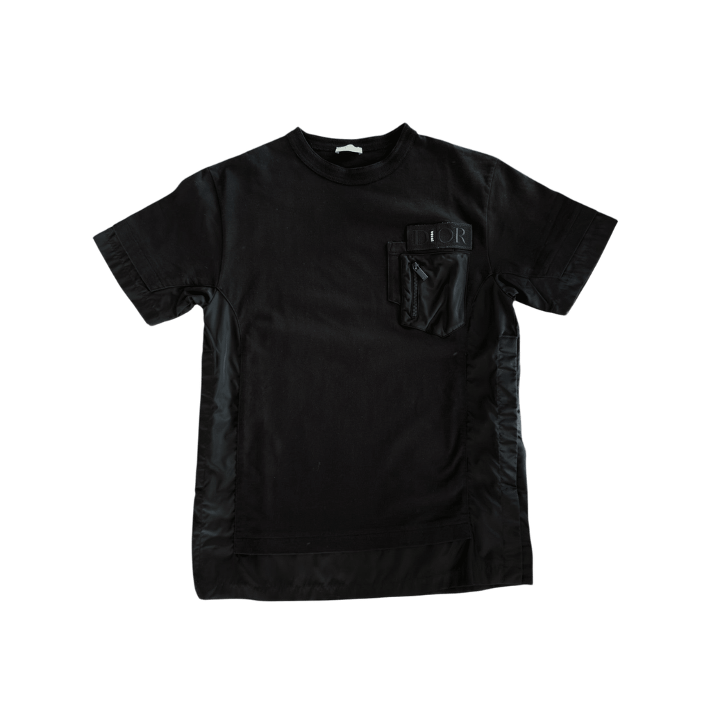 Dior Sacai Black Cotton & Nylon Embroidered Patch T-Shirt - Morely TrendsDior Type here:)