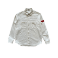 Dior Stussy Cream & Red Ox Logo Denim Button Up Shirt - Morely TrendsDior Type here:)