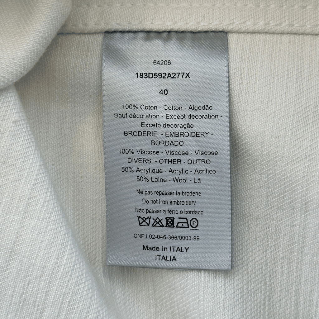 Dior Stussy Cream & Red Ox Logo Denim Button Up Shirt - Morely TrendsDior Type here:)