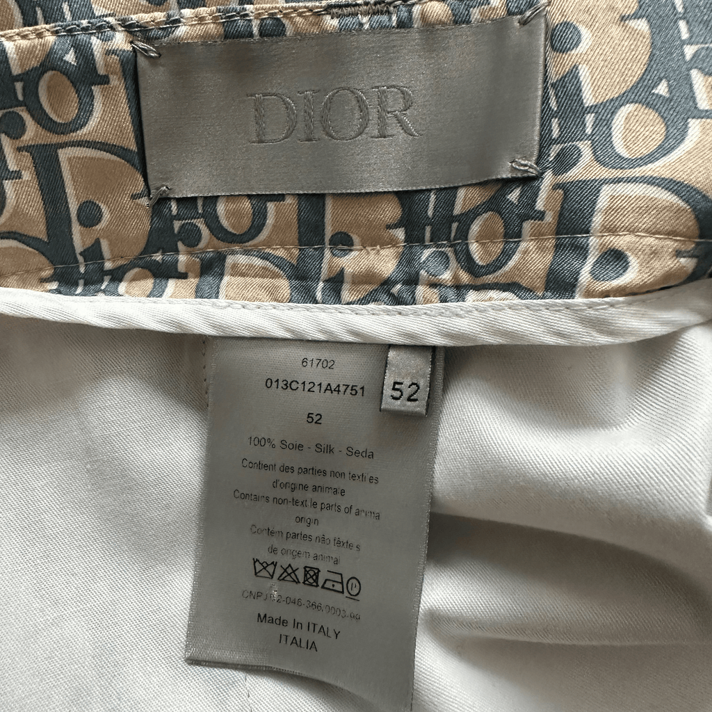 Dior Tan & Blue Oblique Silk Shorts - Morely TrendsDior Type here:)